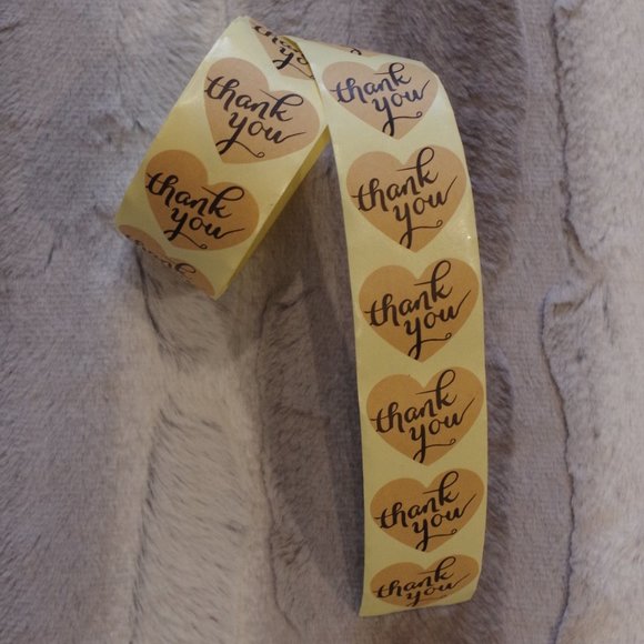 💌 Thank You Stickers (Heart Shaped) - Picture 5 of 5